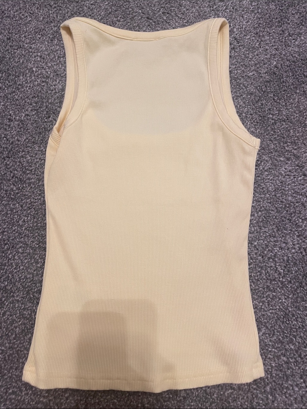 Butter Yellow Ribbed Tank Top - Picture 4 of 6